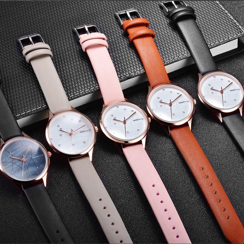 Stjernehimmel Kvinner Armbåndsur Rose Gold Case Quartz Watch