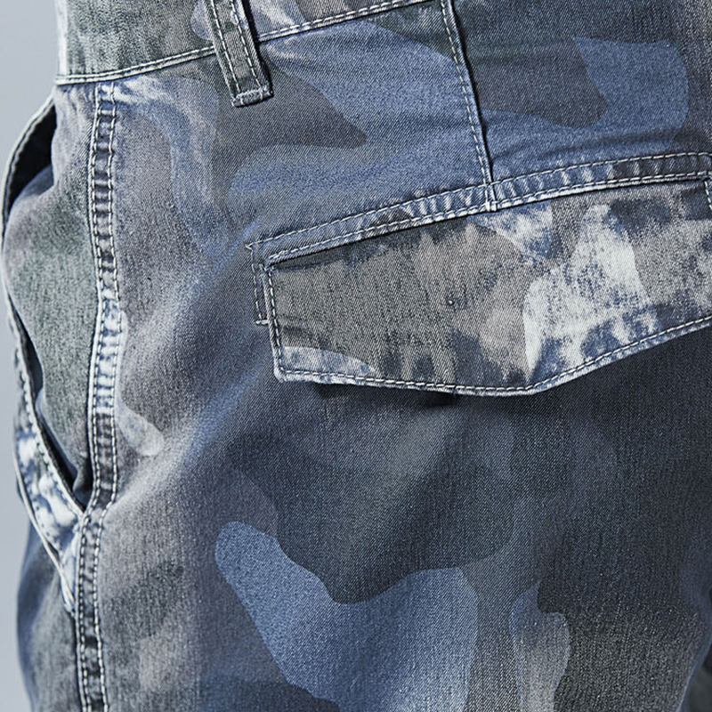 Fritids Camo Joggerbukser Med Flere Lommer Korte Jeans