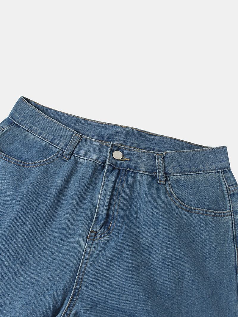 Herre Bokstavmønster Lomme Løs Midje Jeans