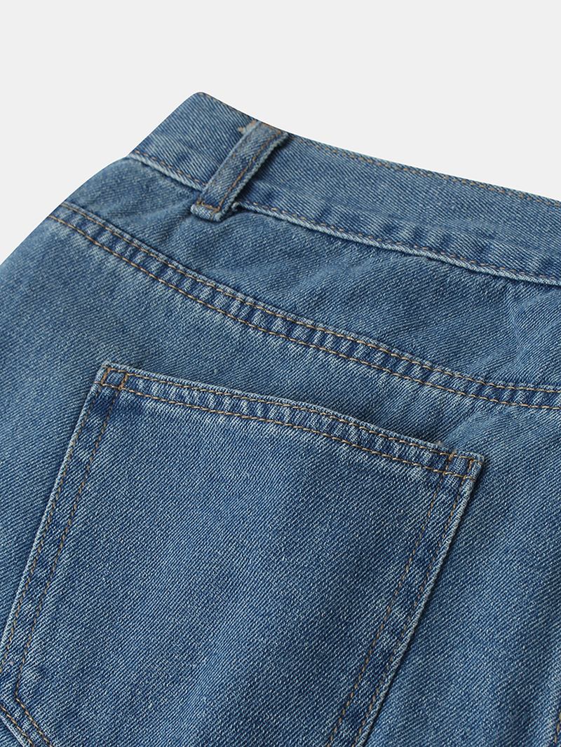 Herre Bokstavmønster Lomme Løs Midje Jeans