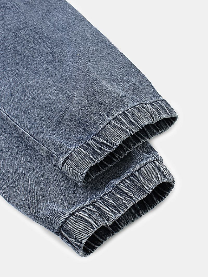 Herre Multi-pocket Fritids Elastiske Mansjetter Snøring Beam Feet Bukser Jeans