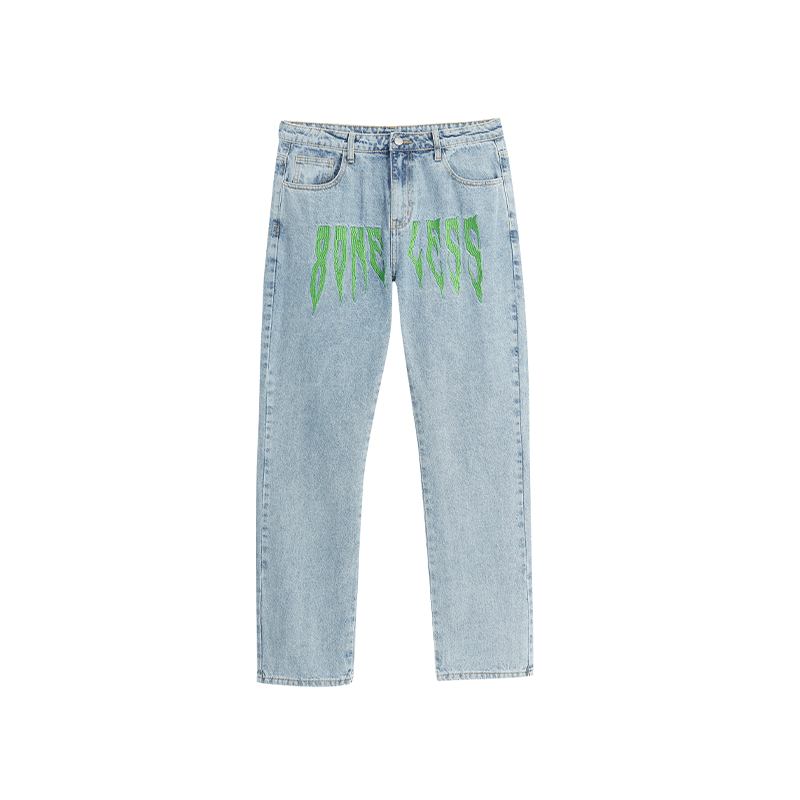 High Gate Mote Brand Denimbukser Med Vidde Ben