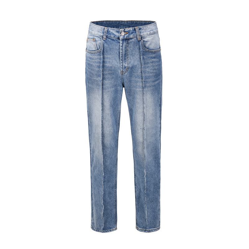 High Gate Mote Stitching Slim Jeans