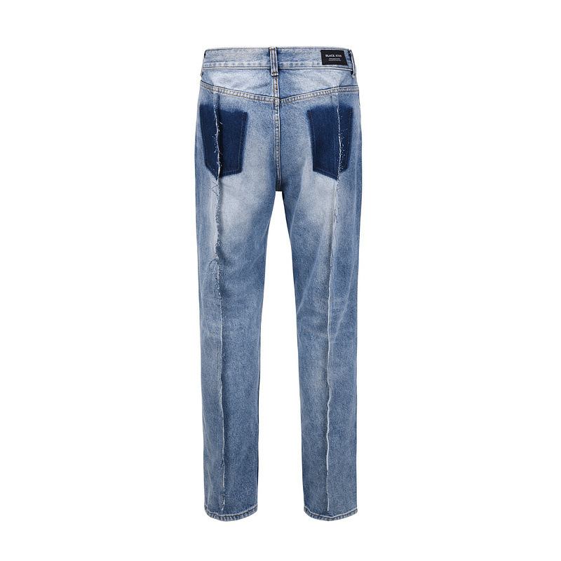 High Gate Mote Stitching Slim Jeans