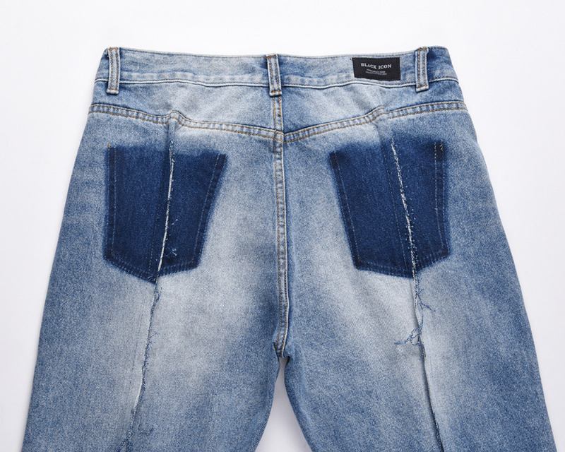 High Gate Mote Stitching Slim Jeans