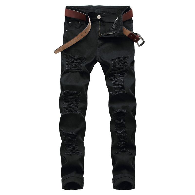 Trendy Mote Stretch Jeans Big Ripped Pants