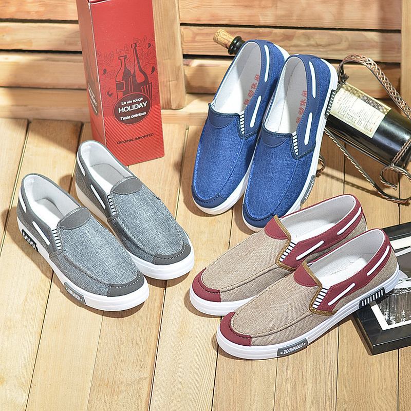 Menn Canvas Fritids Myke Loafers