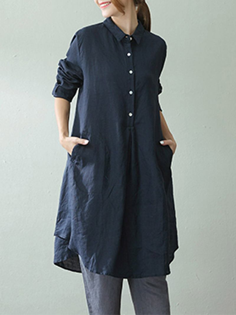 Dame Lapel Shirt Dress