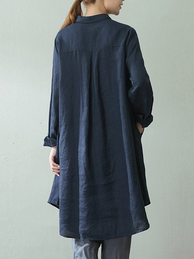 Dame Lapel Shirt Dress