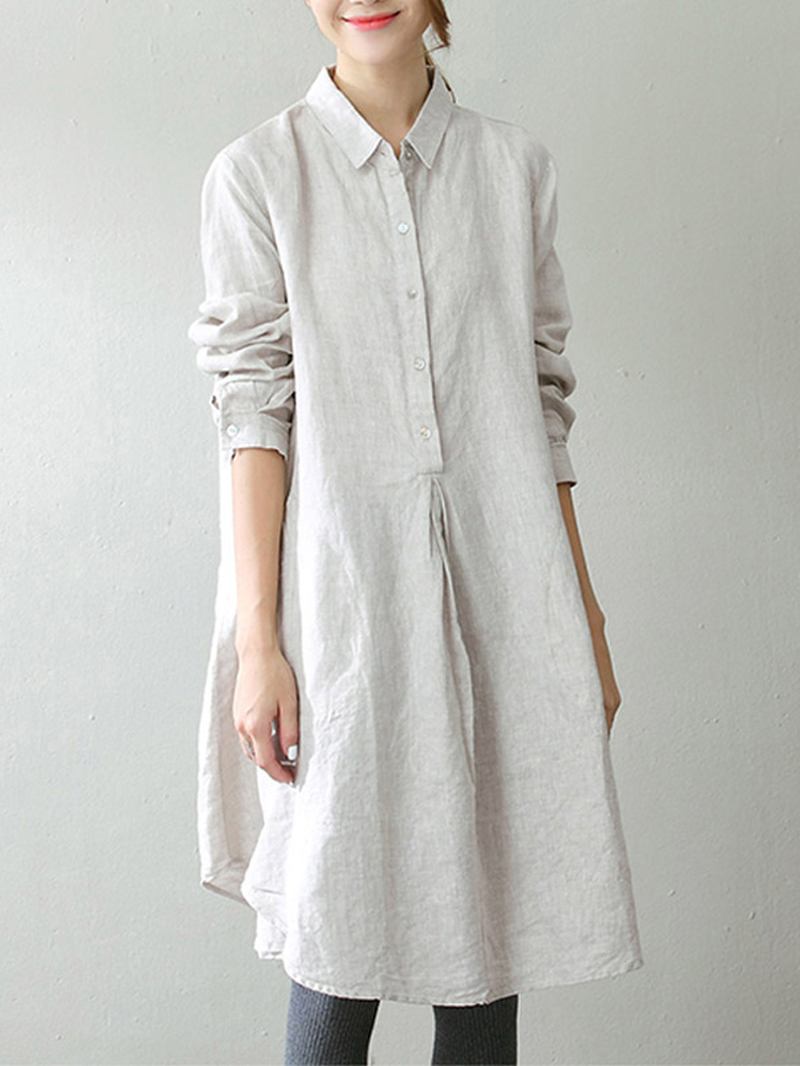 Dame Lapel Shirt Dress