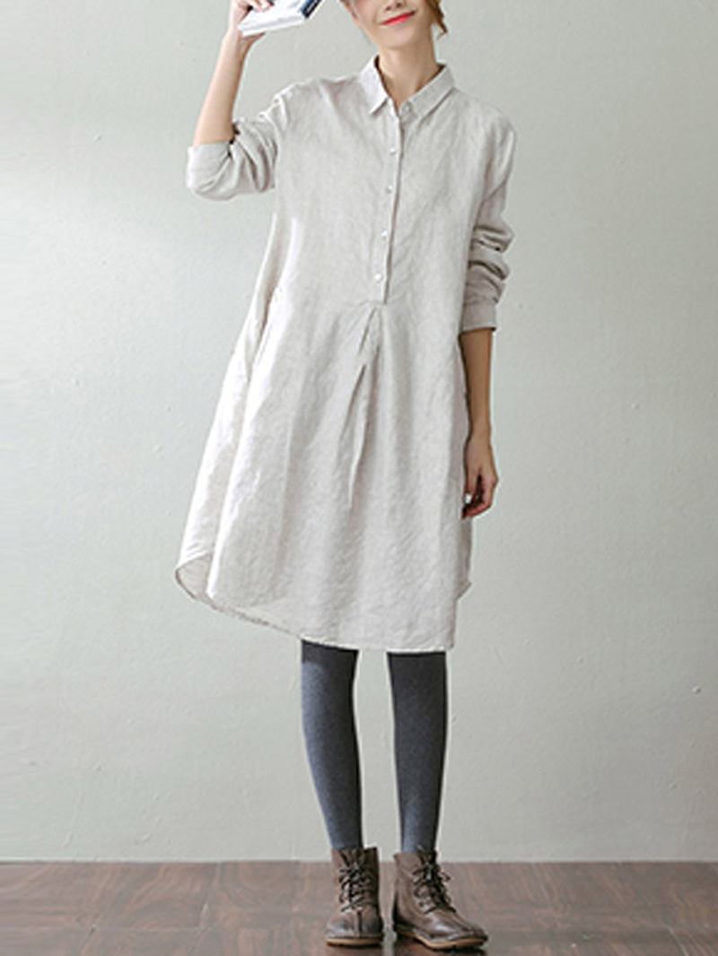 Dame Lapel Shirt Dress