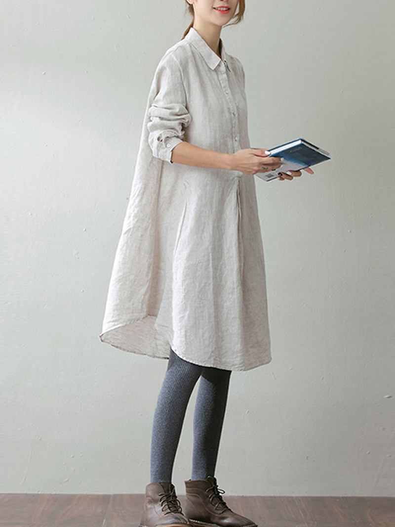 Dame Lapel Shirt Dress