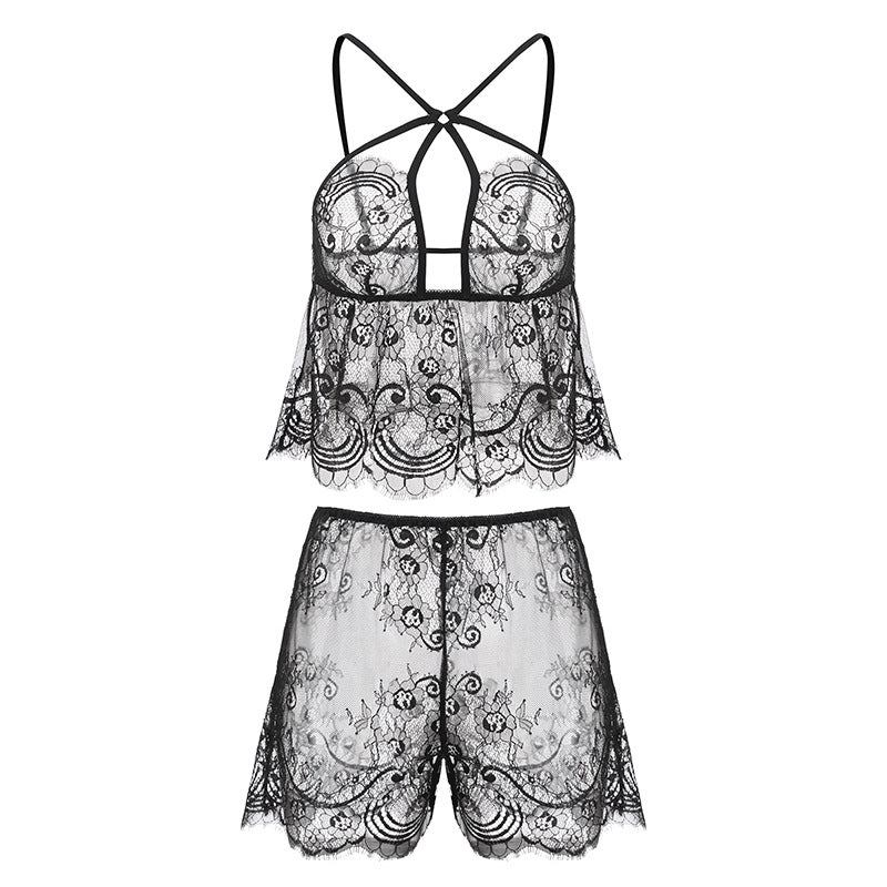 Lace Pyjamas Ryggløse Hjemmeklær