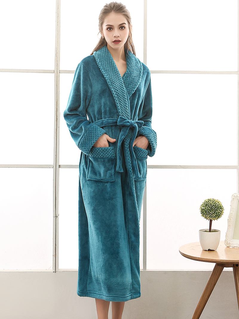 Nattkjole I Plus Size Langermet Robes