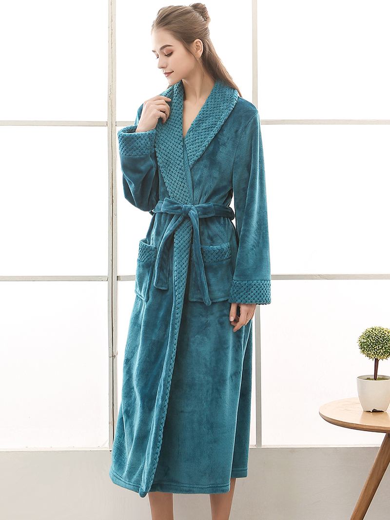 Nattkjole I Plus Size Langermet Robes