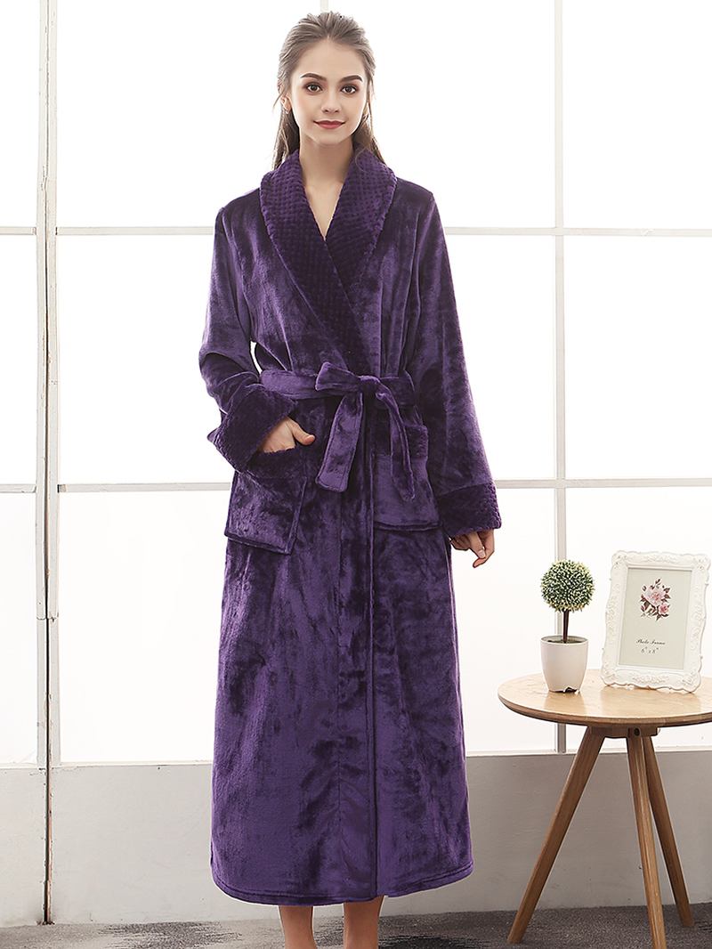 Nattkjole I Plus Size Langermet Robes