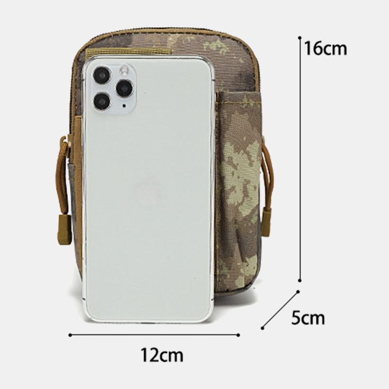 Menn Camouflages Stor Kapasitet Vanntett 6 Tommers Telefon Veske Outdoor Sport Midje Veske Tactical Bag