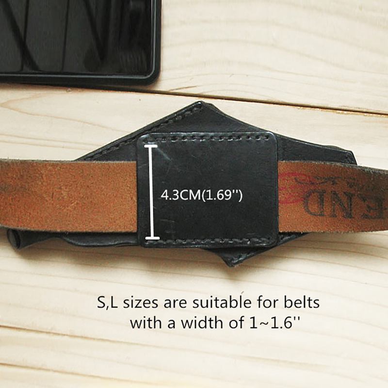 Menn Ekte Skinn Fanny Pack 4.7 Tommer ~ 6.5 Tommer Telefonveske Midjeveske Easy Carry Edc-veske For Utendørs