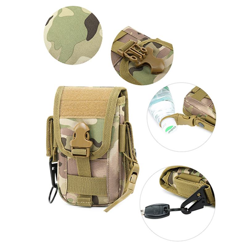 Menn Mini Midjeveske Telefonveske Kortholder Tactical Veske Outdoor Bag