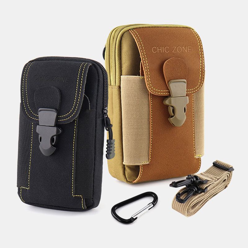 Menn Oxford Cloth Multi-carry Mini Midjeveske Belteveske Fanny Pack Tactical Veske Telefonveske