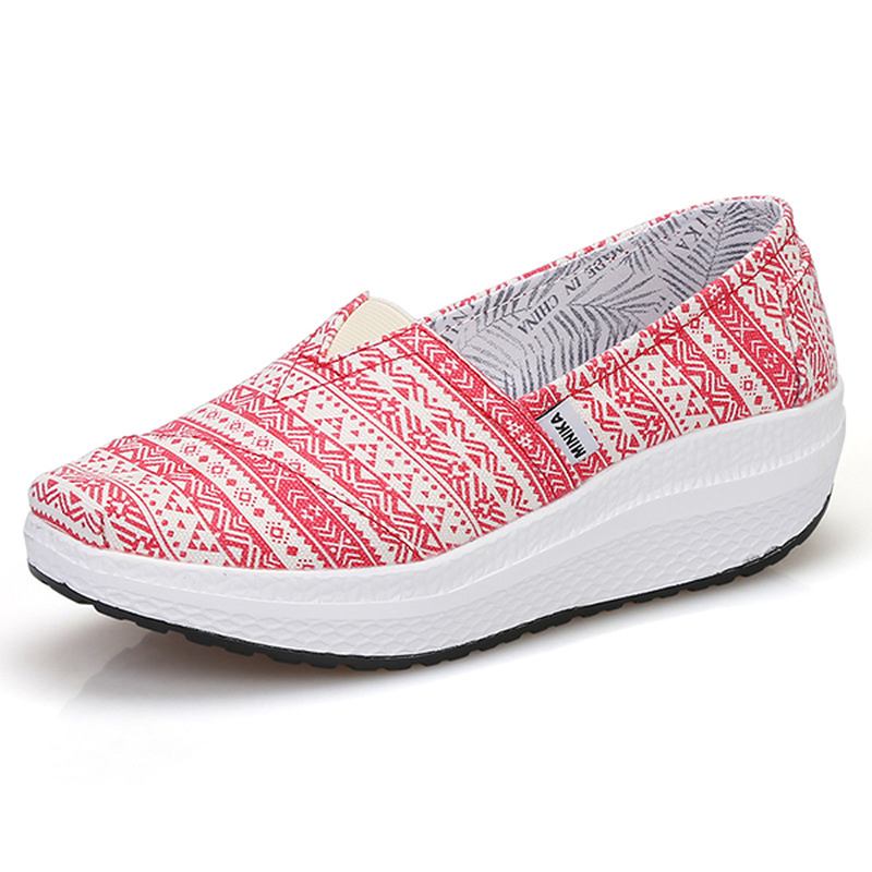 Dame Canvas Pustende Sport Outdoor Flat Fritids Sko