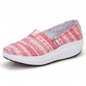 Dame Canvas Pustende Sport Outdoor Flat Fritids Sko