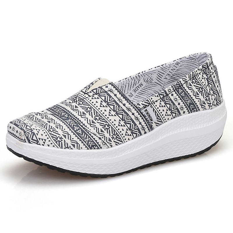 Dame Canvas Pustende Sport Outdoor Flat Fritids Sko