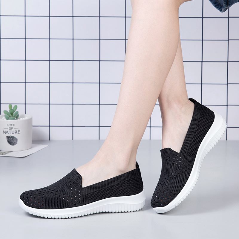 Dame Komfortable Mesh Slip On Pattern Sport Walking Sko