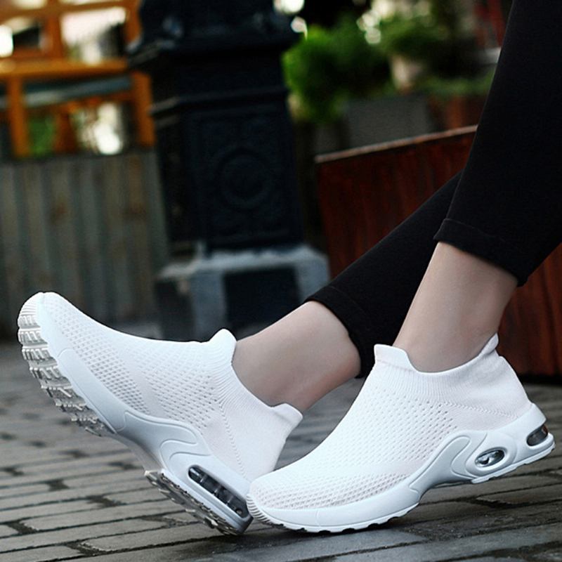 Dame Light Mesh Walking Fritids Slip On Joggesko