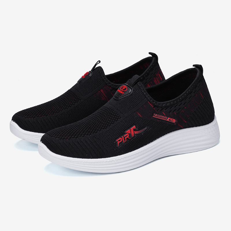 Kvinner Fritids Pustende Mesh Slip-on Walking Sneakers