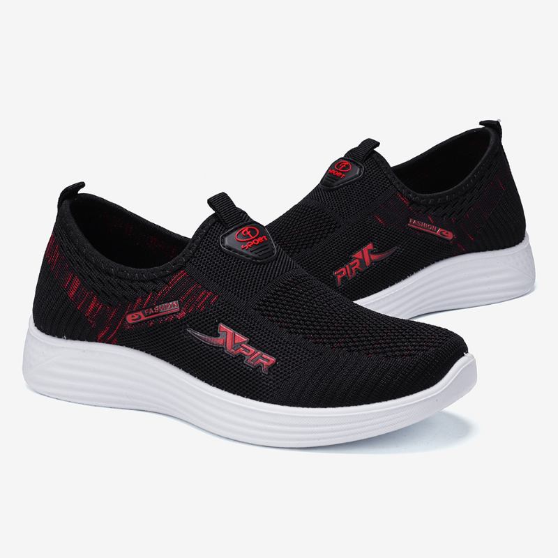 Kvinner Fritids Pustende Mesh Slip-on Walking Sneakers