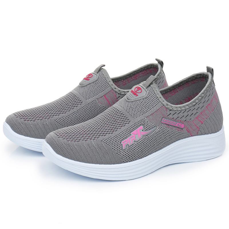 Kvinner Fritids Pustende Mesh Slip-on Walking Sneakers