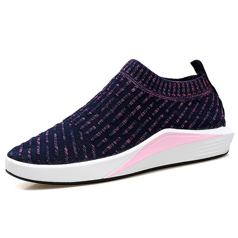 Kvinner Pustende Slip On Soft Mesh Sport Running Outdoor Sko