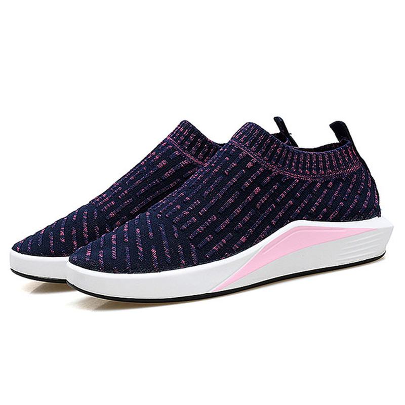 Kvinner Pustende Slip On Soft Mesh Sport Running Outdoor Sko