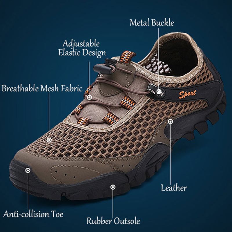 Menn Anti Collision Toe Mesh Outdoor Hiking Joggesko