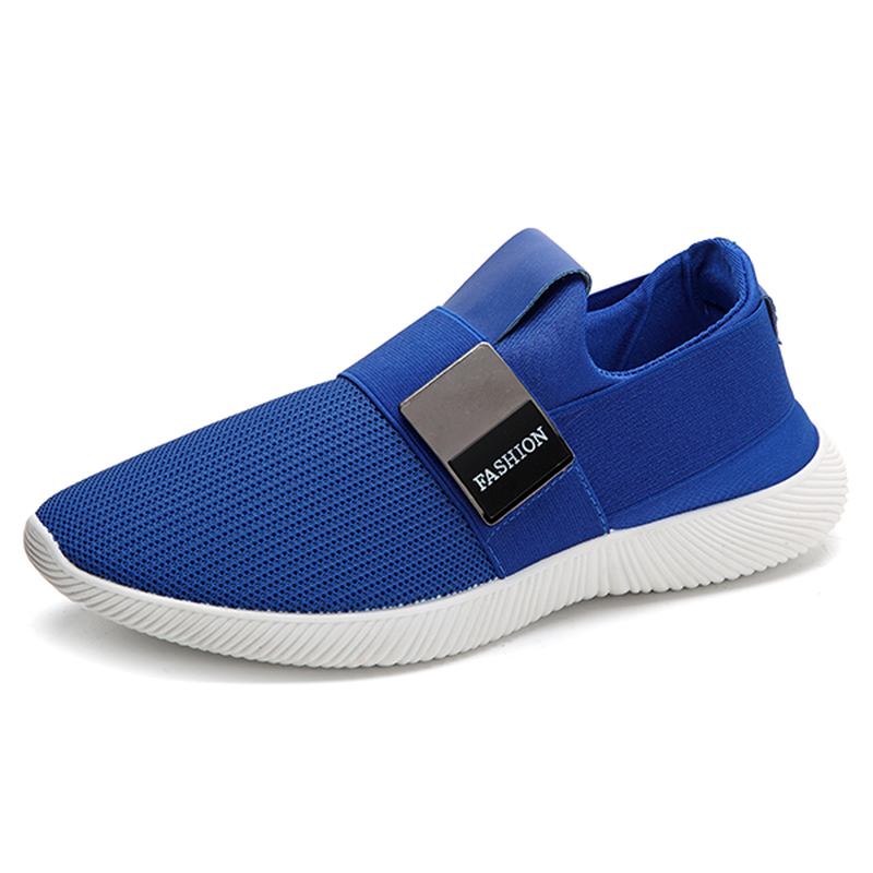 Menn Fritids Stoff Elastisk Slip On Athletic Sneakers Sports Sko