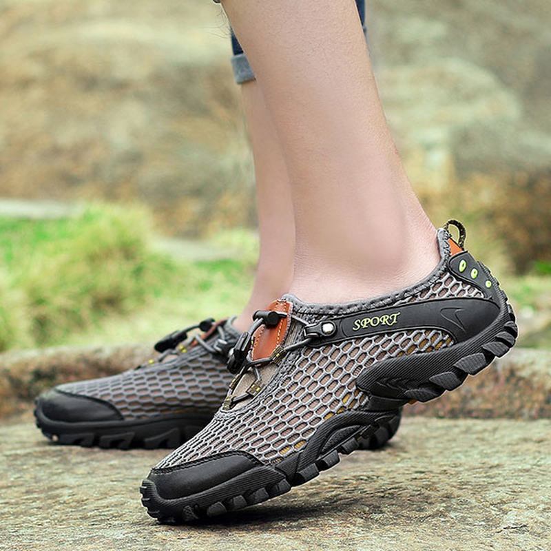 Menn Mesh Anti Collision Toe Vandring Klatring Outdoor Athletic Sko