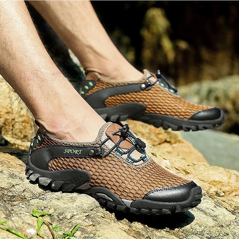 Menn Mesh Anti Collision Toe Vandring Klatring Outdoor Athletic Sko