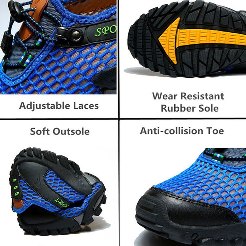 Menn Mesh Anti Collision Toe Vandring Klatring Outdoor Athletic Sko