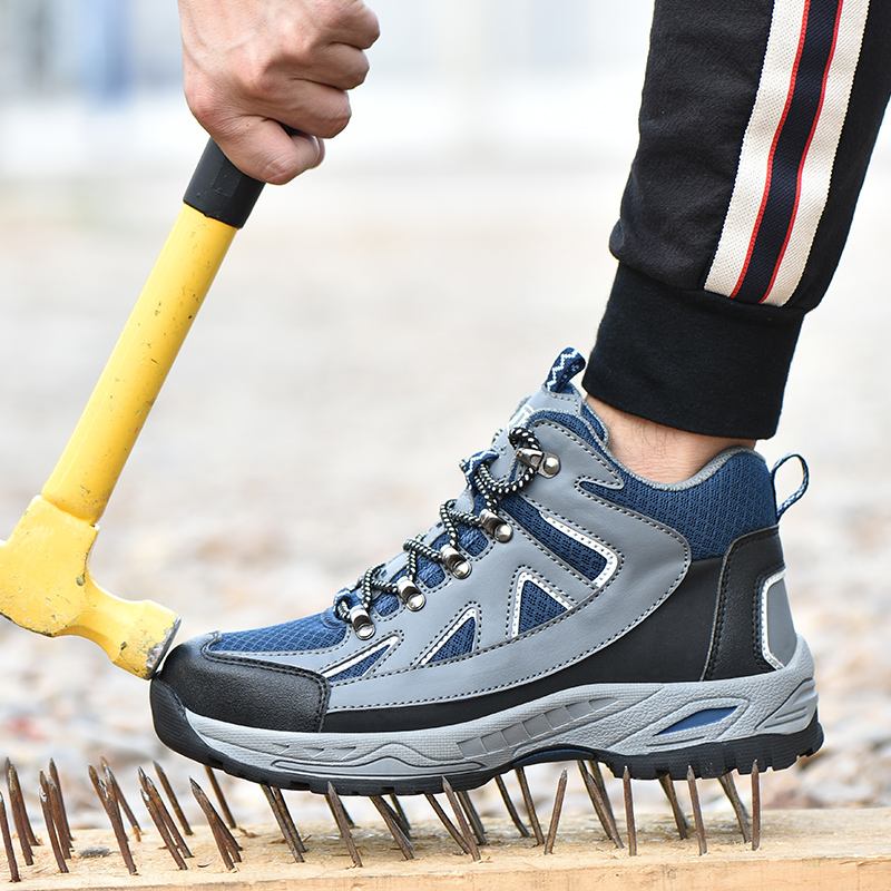 Menn Mesh Pustende Non Slip Toe Beskyttet Utendørs Arbeid Arbeid Arbeider Sikkerhetssko