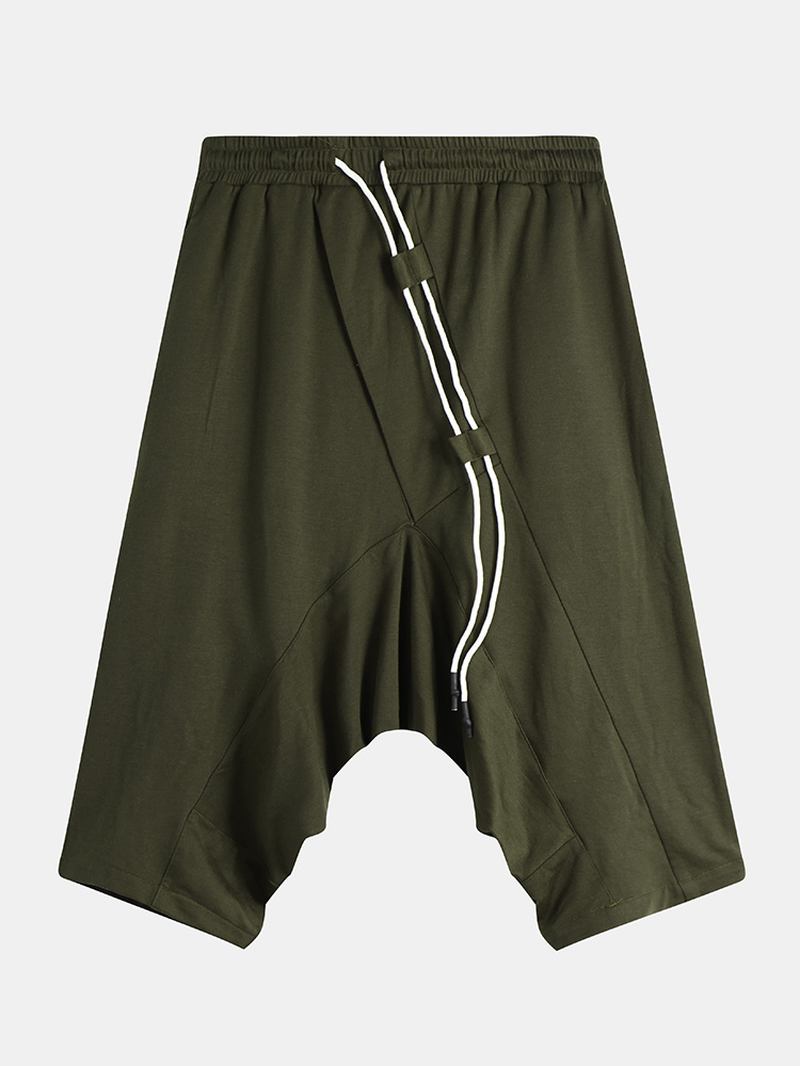 Armygrønn Bomullsshorts For Menn Drop-skittbukser