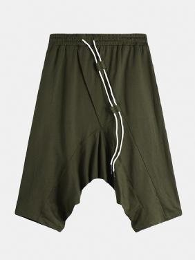 Armygrønn Bomullsshorts For Menn Drop-skittbukser