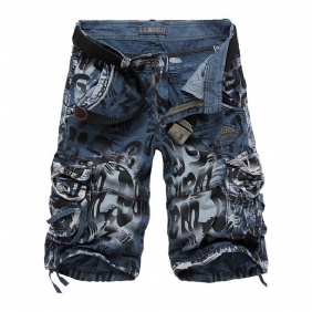 Camouflage Loose Tooling Shorts Stor Størrelse Multi-pocket Shorts