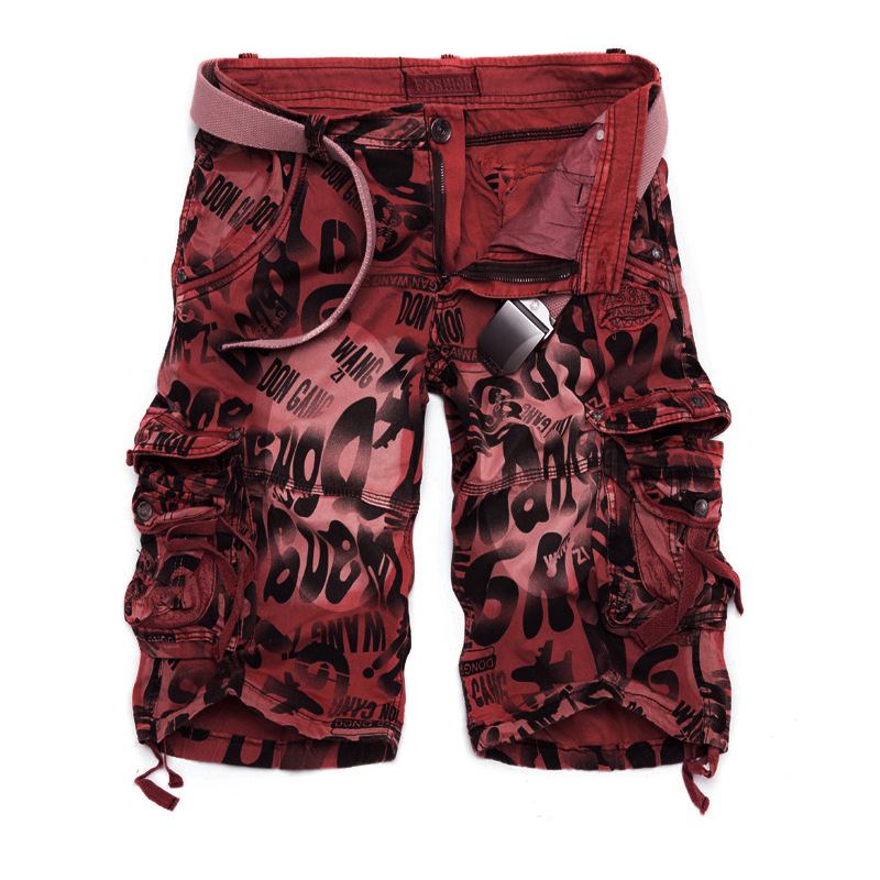 Camouflage Loose Tooling Shorts Stor Størrelse Multi-pocket Shorts