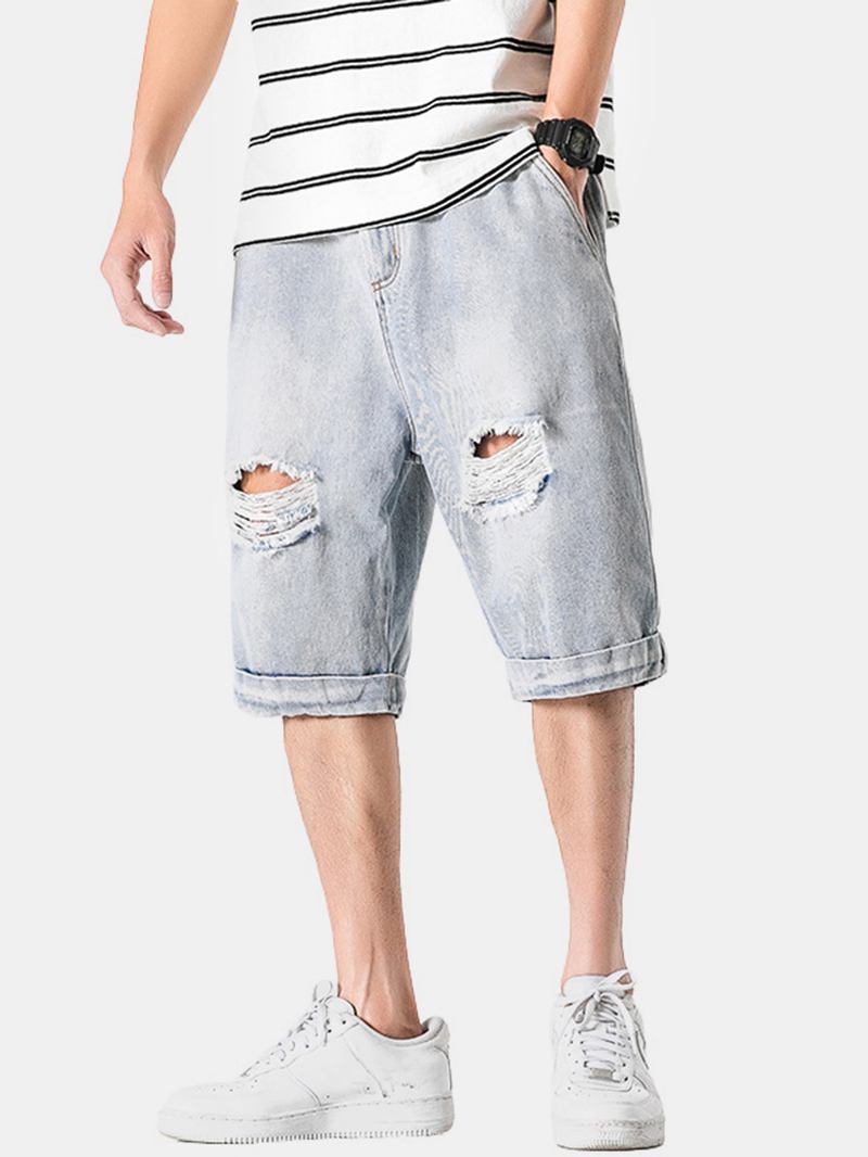 Denimshorts Med Hull Designet For Menn