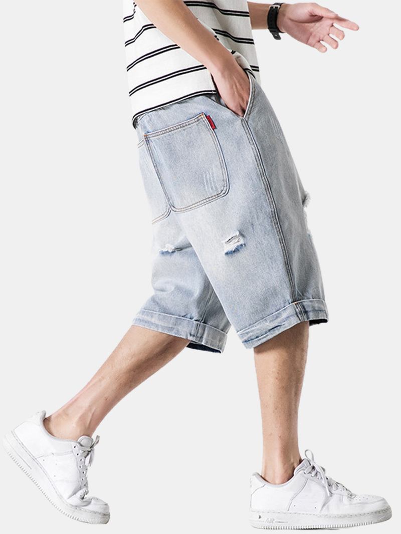 Denimshorts Med Hull Designet For Menn