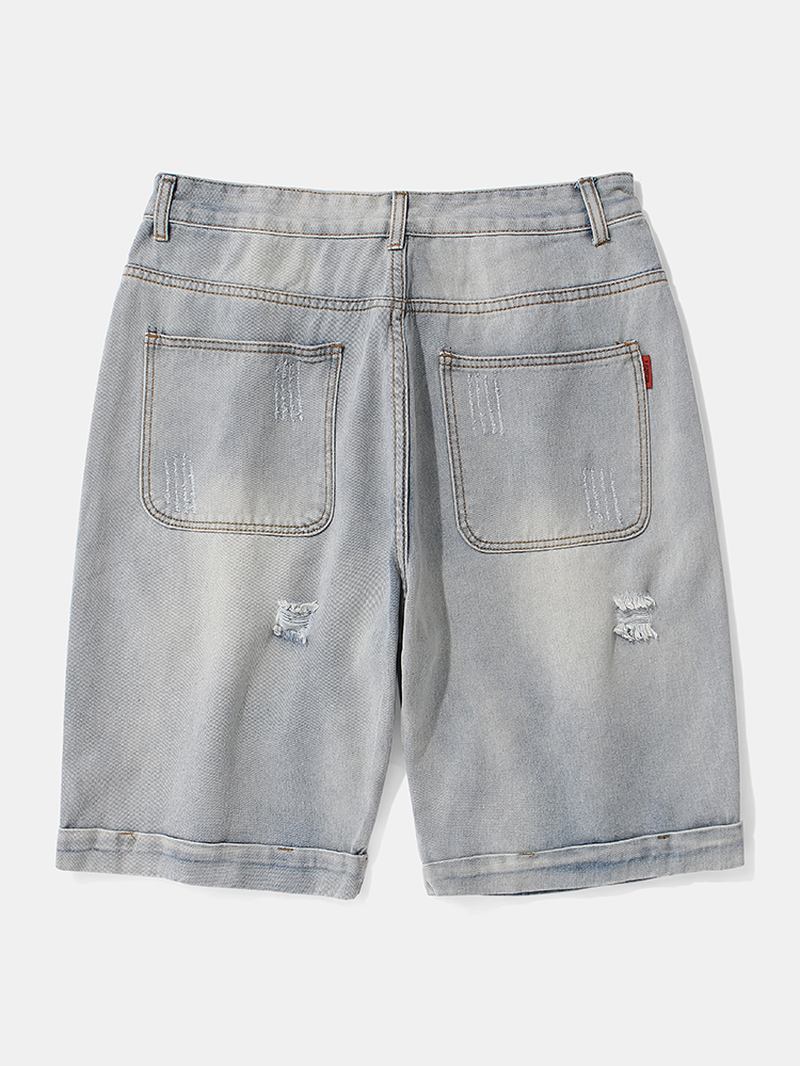 Denimshorts Med Hull Designet For Menn