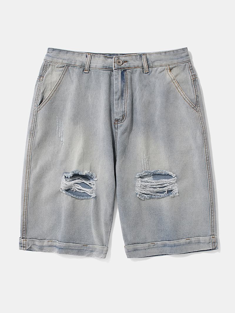 Denimshorts Med Hull Designet For Menn