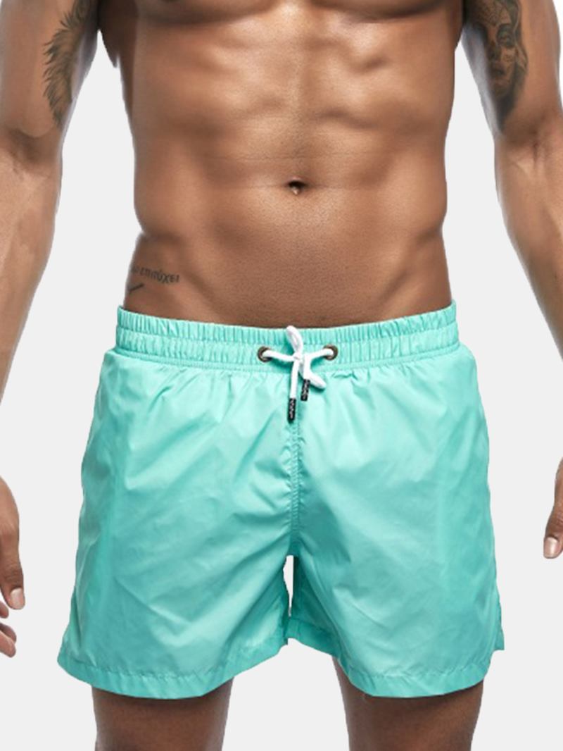 Herre Ensfarget Sommer Tynn Fritids Board Shorts