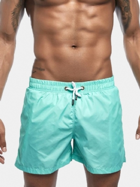 Herre Ensfarget Sommer Tynn Fritids Board Shorts